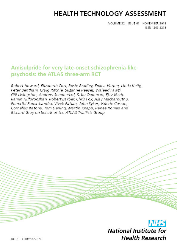 Amisulpride for very late-onset schizophrenia-like psychosis: the ATLAS three-arm RCT Thumbnail