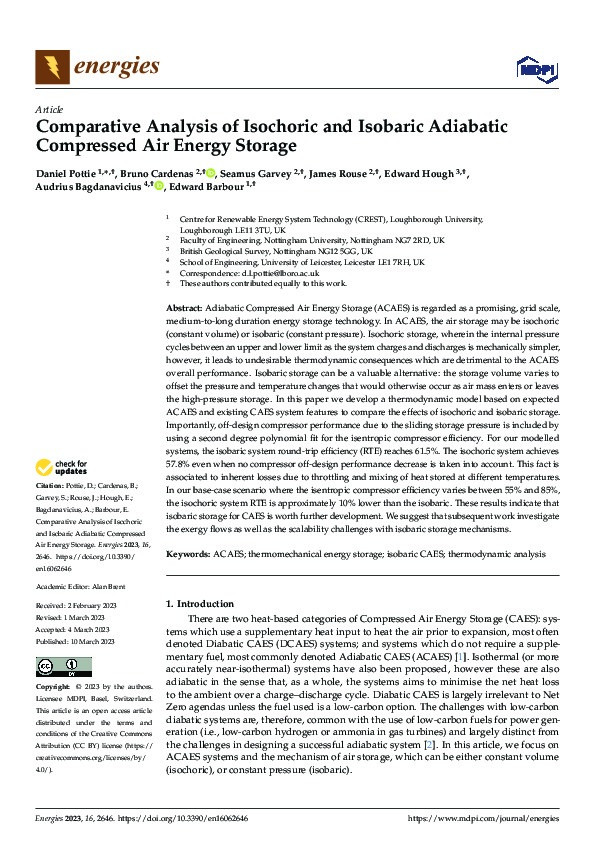 Comparative Analysis of Isochoric and Isobaric Adiabatic Compressed Air Energy Storage Thumbnail