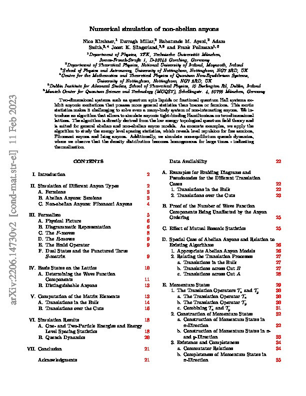 Numerical simulation of non-Abelian anyons Thumbnail