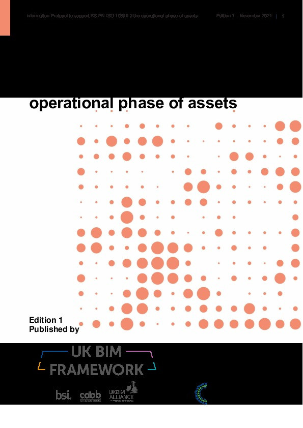 Information protocol to support BS EN ISO 19650 -3 the operational phase of assets, Edition 1 Thumbnail