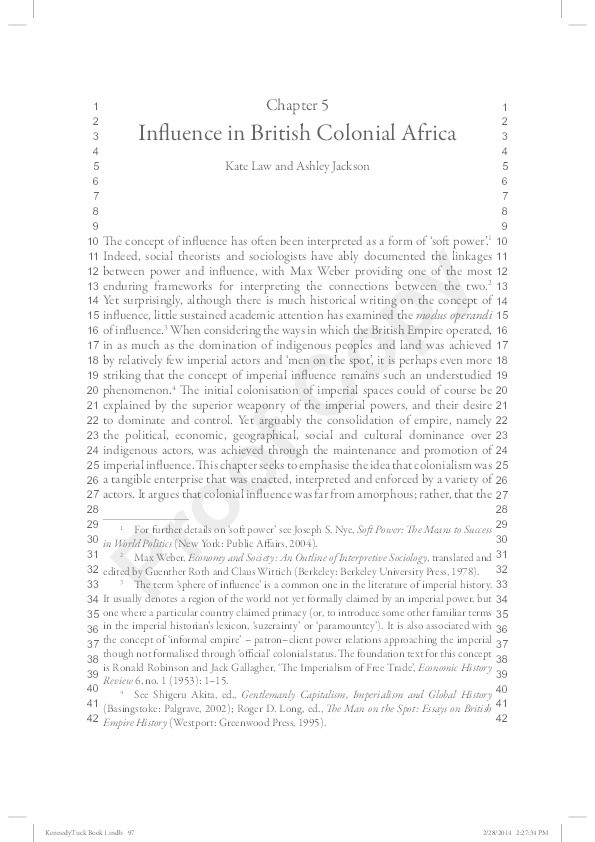 Influence in British Colonial Africa Thumbnail