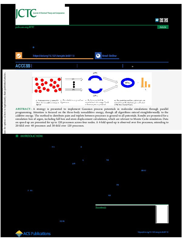 Parallel Implementation of Nonadditive Gaussian Process Potentials for Monte Carlo Simulations Thumbnail