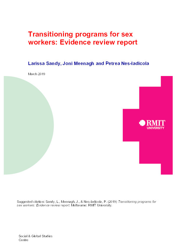 Transitioning programs for sex workers: Evidence review report Thumbnail