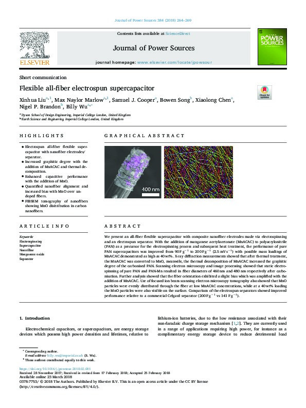 Flexible all-fiber electrospun supercapacitor Thumbnail