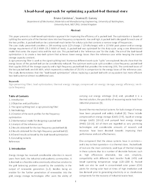 A load-based approach for optimizing a packed-bed thermal store Thumbnail