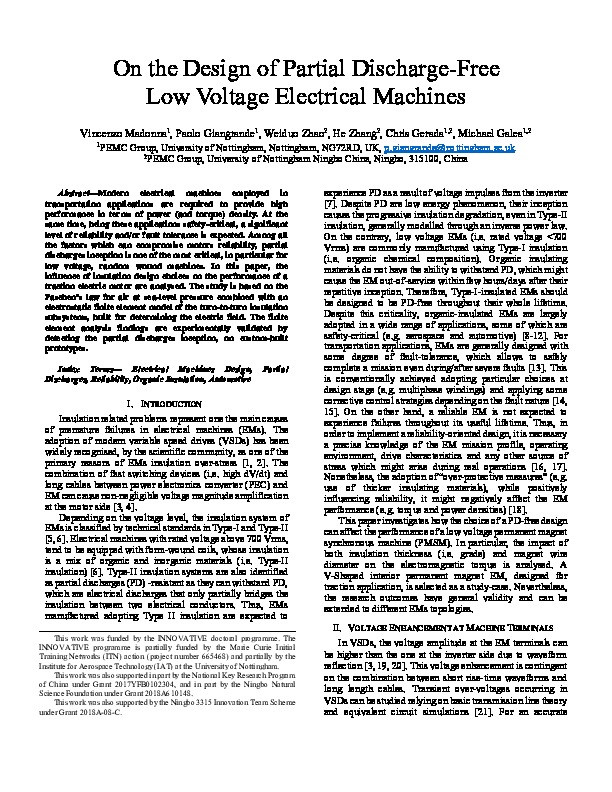 On the design of partial discharge-free low voltage electrical machines Thumbnail