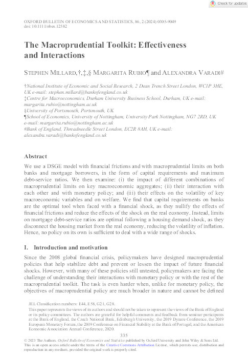 The Macroprudential Toolkit: Effectiveness and Interactions Thumbnail