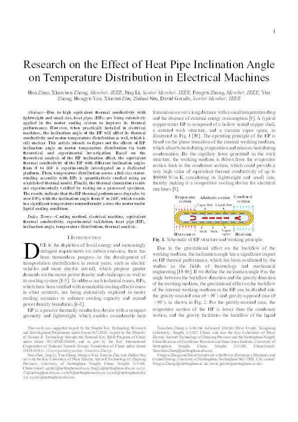 Research on the Effect of Heat Pipe Inclination Angle on Temperature Distribution in Electrical Machines Thumbnail