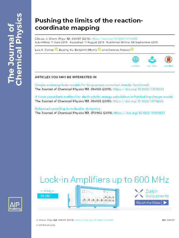 Pushing the limits of the reaction-coordinate mapping Thumbnail