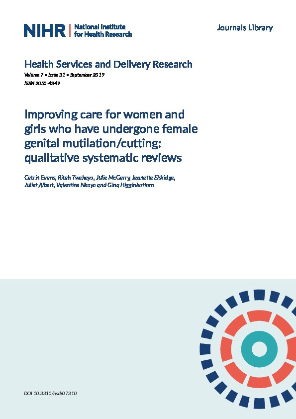 Improving care for women and girls who have undergone female genital mutilation/cutting: qualitative systematic reviews Thumbnail