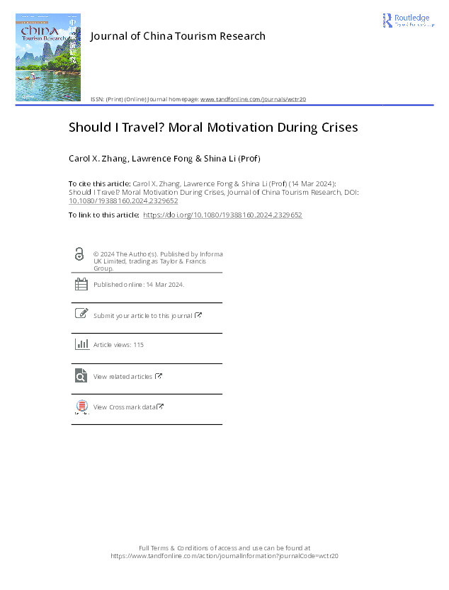 Should I Travel? Moral Motivation During Crises Thumbnail