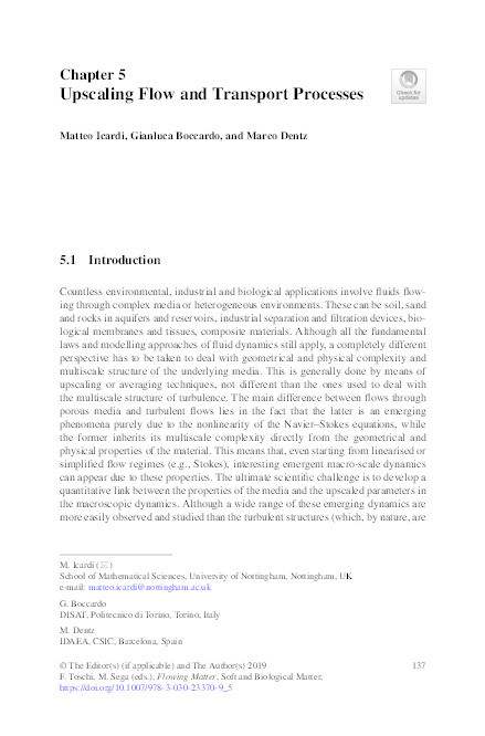 Upscaling Flow and Transport Processes Thumbnail