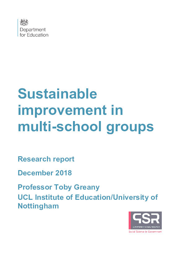 Sustainable improvement in multi-school groups Thumbnail