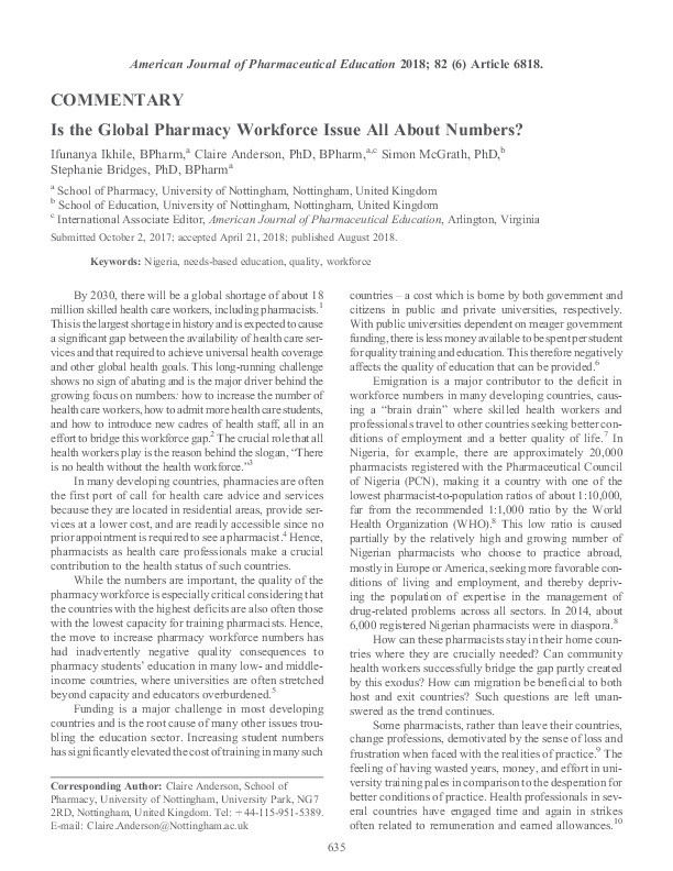 Is the Global Pharmacy Workforce Issue All About Numbers? Thumbnail