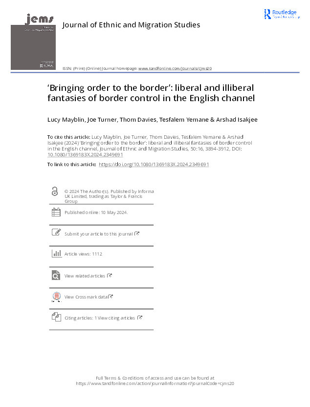 ‘Bringing order to the border’: liberal and illiberal fantasies of border control in the English channel Thumbnail