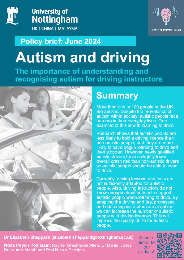 Policy Brief: Autism and Driving Thumbnail