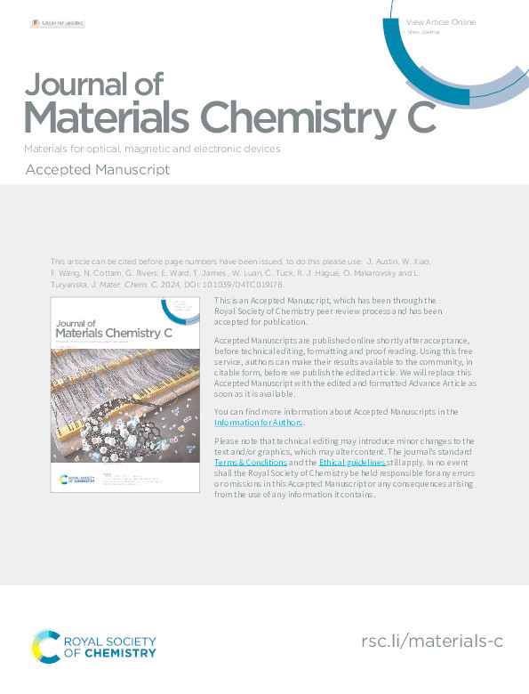 Developing colloidal nanoparticles for inkjet printing of devices with optical properties tuneable from the UV to the NIR Thumbnail