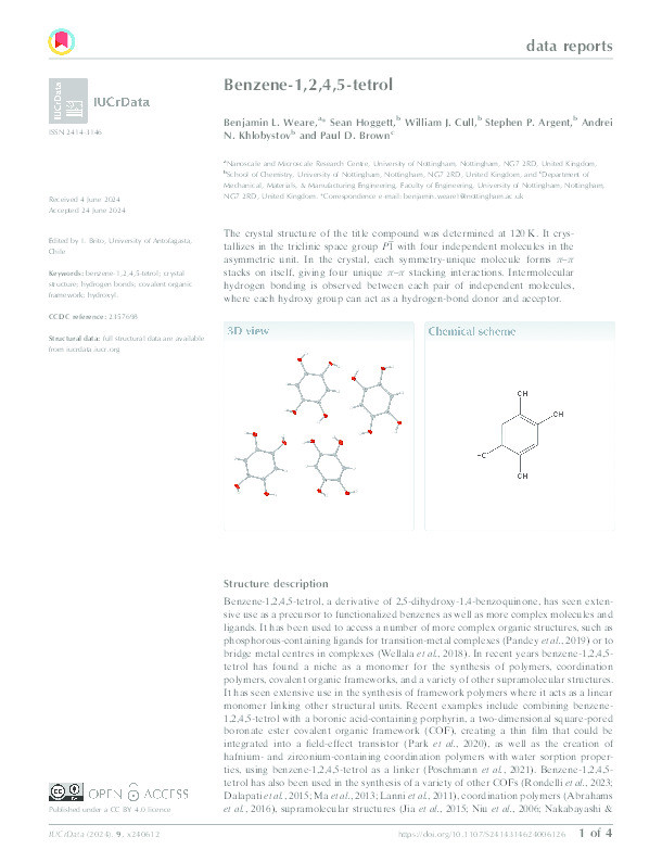 Benzene-1,2,4,5-tetrol Thumbnail