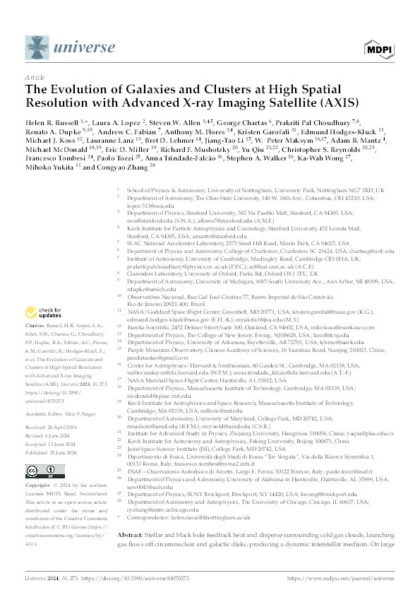 The Evolution of Galaxies and Clusters at High Spatial Resolution with Advanced X-ray Imaging Satellite (AXIS) Thumbnail