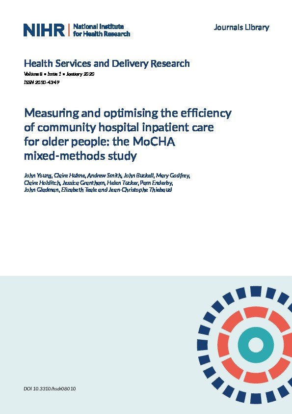 Measuring and optimising the efficiency of community hospital inpatient care for older people: the MoCHA mixed-methods study Thumbnail