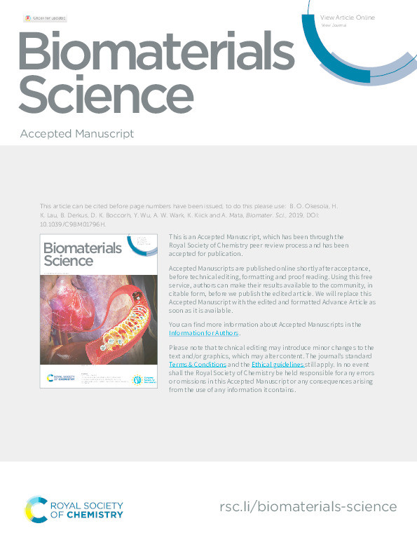 Covalent co-assembly between resilin-like polypeptide and peptide amphiphile into hydrogels with controlled nanostructure and improved mechanical properties Thumbnail