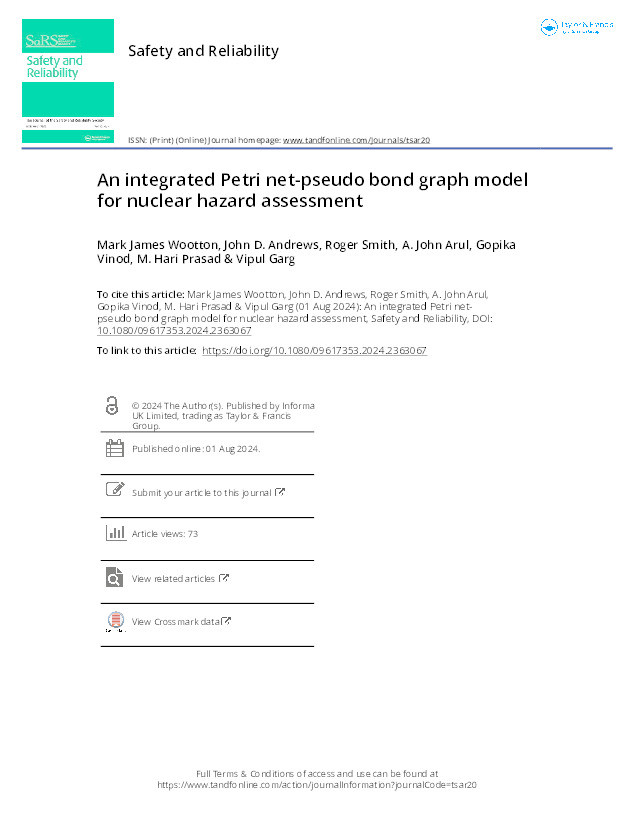 An integrated Petri net-pseudo bond graph model for nuclear hazard assessment Thumbnail