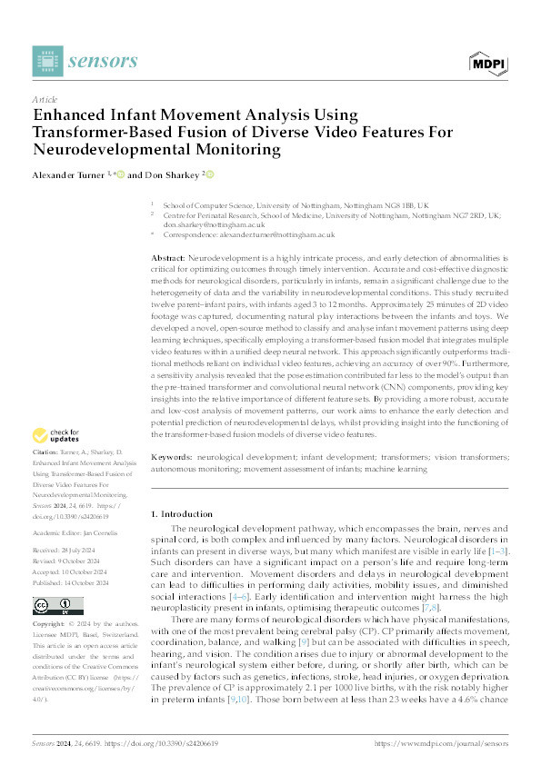 Enhanced Infant Movement Analysis Using Transformer-Based Fusion of Diverse Video Features for Neurodevelopmental Monitoring Thumbnail