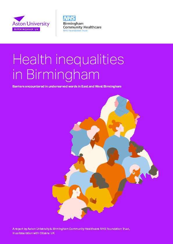 Health inequalities in Birmingham: Barriers encountered in underserved wards in East and West Birmingham Thumbnail