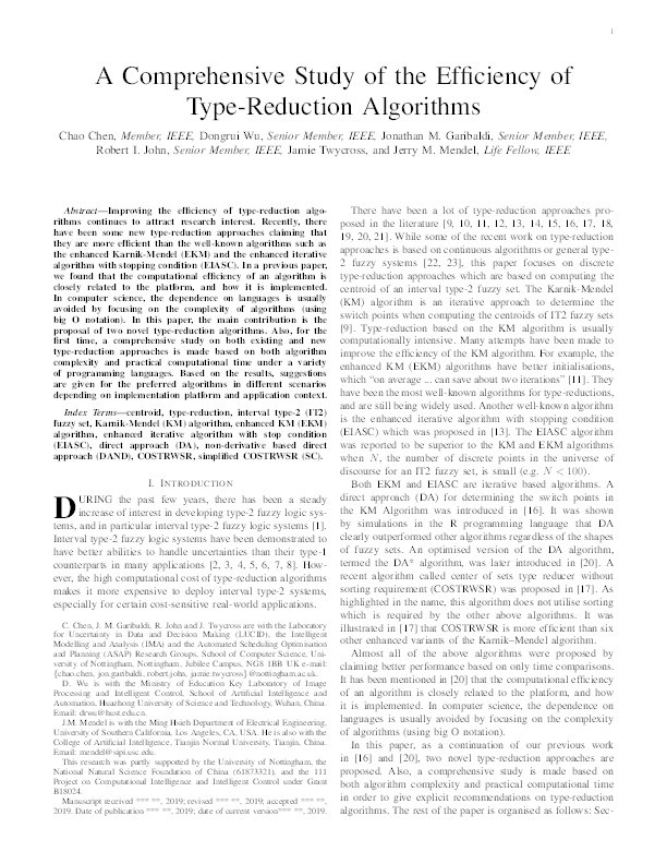 A Comprehensive Study of the Efficiency of Type-Reduction Algorithms Thumbnail