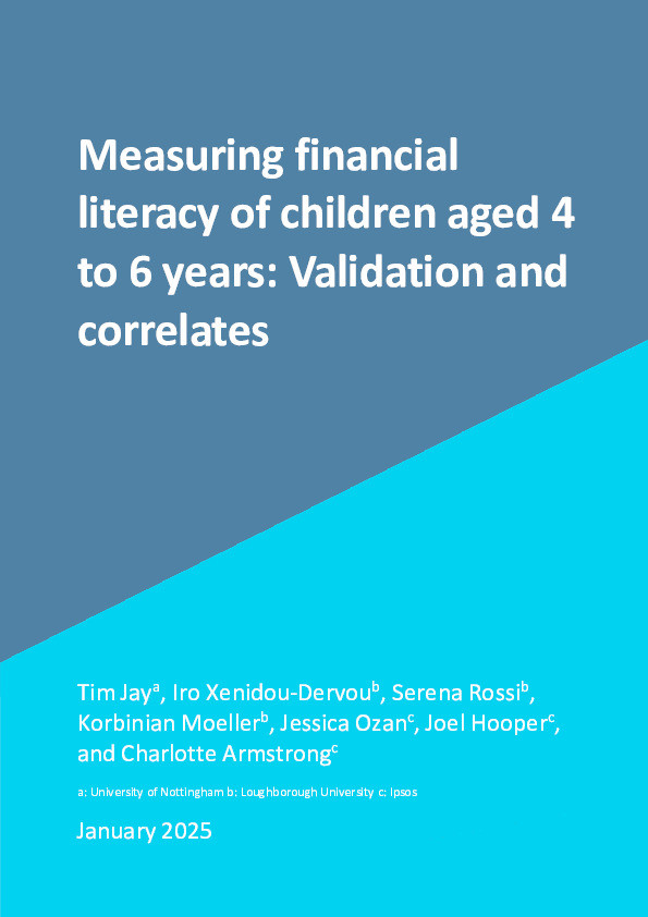 Measuring financial literacy of children aged 4 to 6 years: Validation and correlates Thumbnail