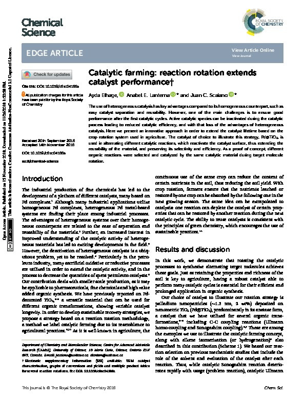 Catalytic farming: reaction rotation extends catalyst performance Thumbnail
