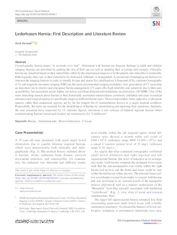 Lederhosen Hernia: First Description and Literature Review Thumbnail