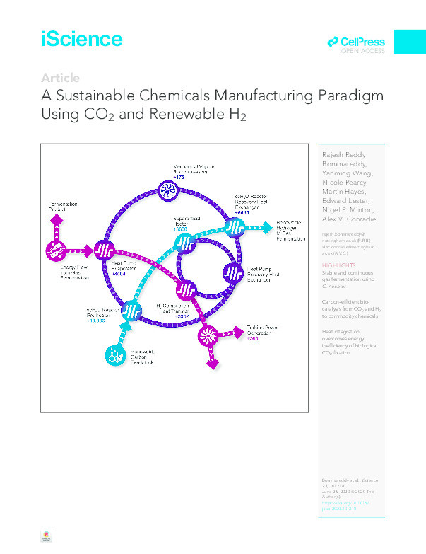 A Sustainable Chemicals Manufacturing Paradigm Using CO2 and Renewable H2 Thumbnail