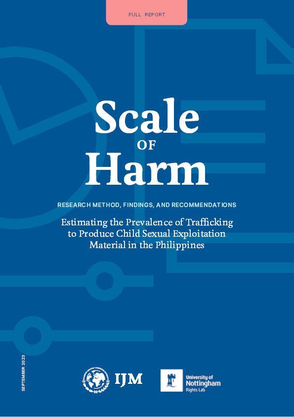 Scale of Harm: Estimating the Prevalence of Trafficking to Produce Child Sexual Exploitation Material in the Philippines Thumbnail