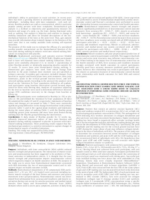 Assessing neuromuscular control in knee osteoarthritis Thumbnail