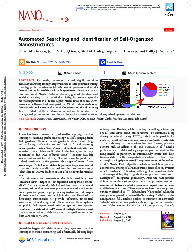 Automated Searching and Identification of Self-Organized Nanostructures Thumbnail