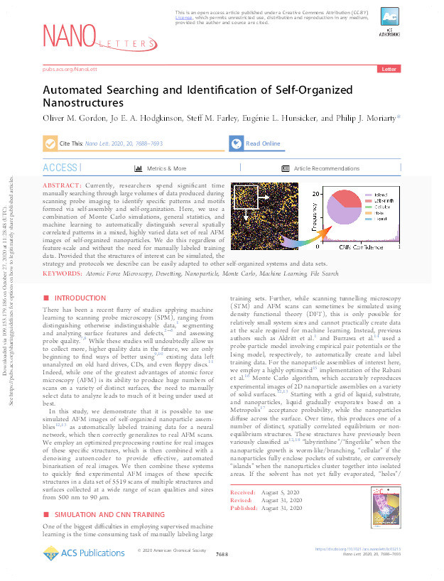 Automated Searching and Identification of Self-Organized Nanostructures Thumbnail