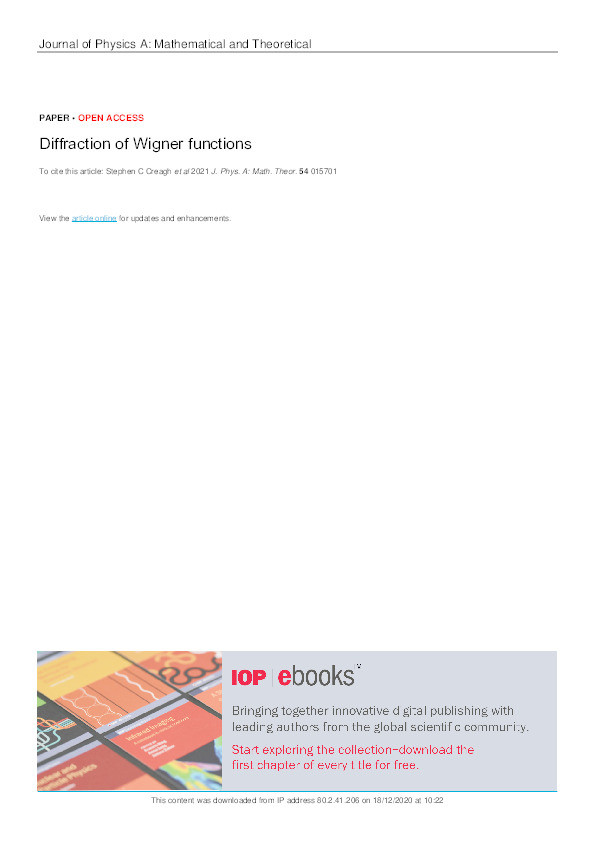 Diffraction of Wigner functions Thumbnail