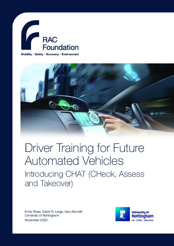 Driver Training for Future Automated Vehicles: Introducing CHAT (CHeck, Assess, Takeover) Thumbnail