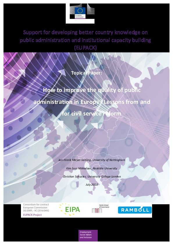How to improve the quality of public administration in Europe? Lessons from and for civil service reform Thumbnail