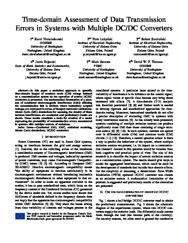 Time-domain Assessment of Data Transmission Errors in Systems with Multiple DC/DC Converters Thumbnail