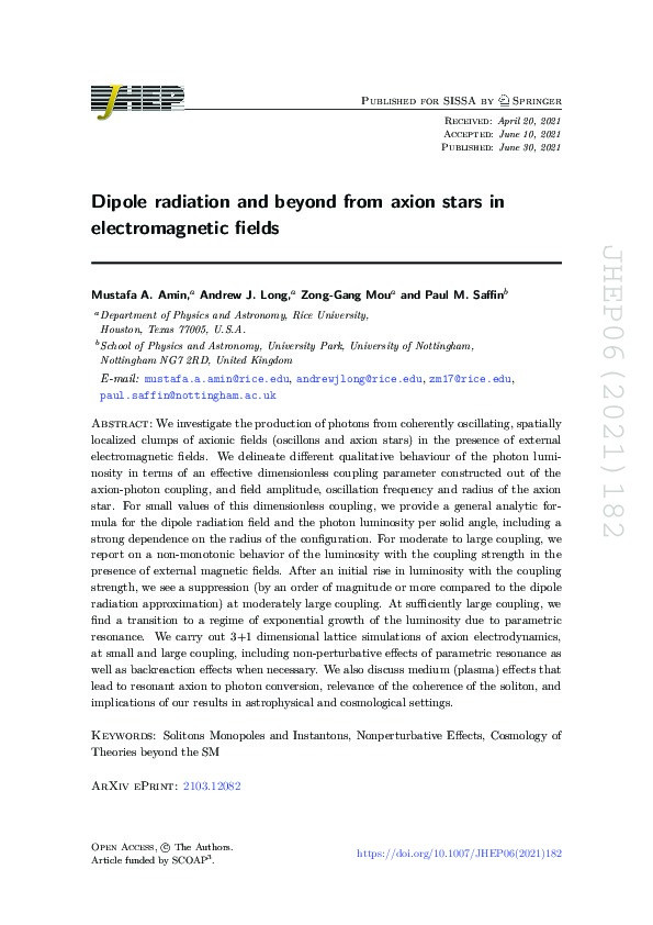 Dipole radiation and beyond from axion stars in electromagnetic fields Thumbnail