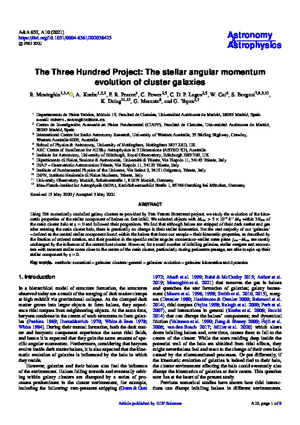The Three Hundred Project: The stellar angular momentum evolution of cluster galaxies Thumbnail