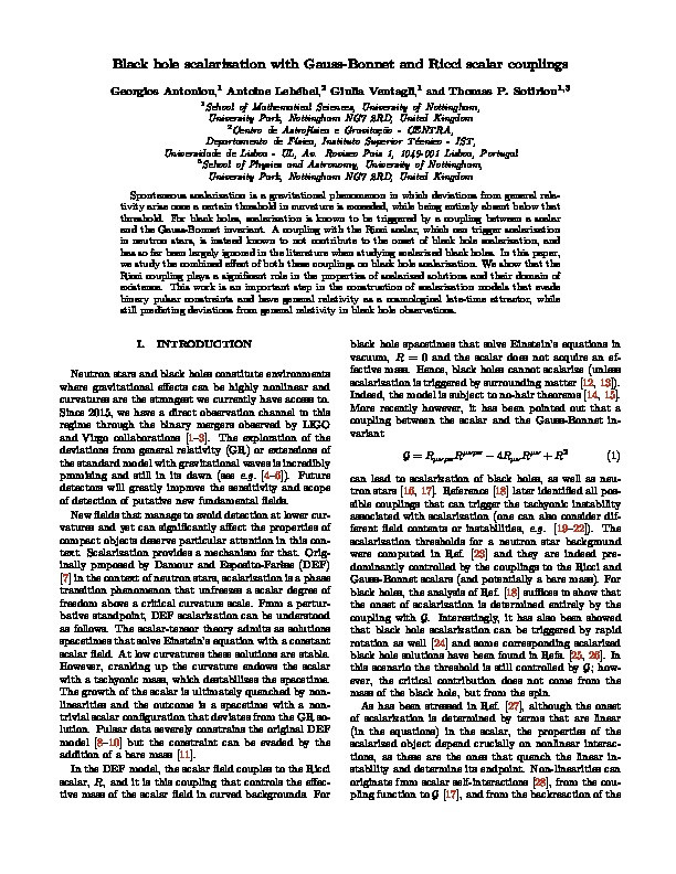 Black hole scalarization with Gauss-Bonnet and Ricci scalar couplings Thumbnail