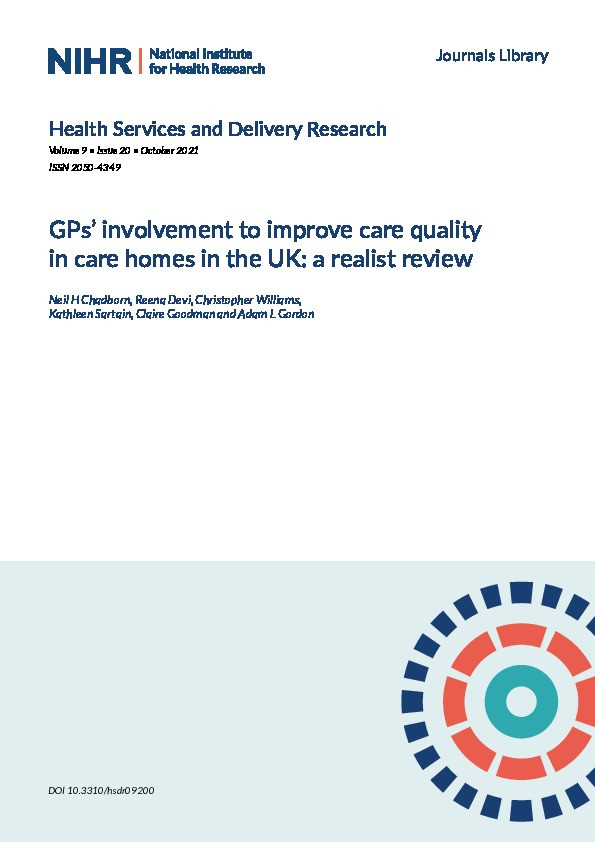 GPs’ involvement to improve care quality in care homes in the UK: a realist review Thumbnail