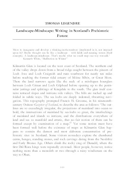 Landscape-mindscape: writing in Scotland’s prehistoric future Thumbnail