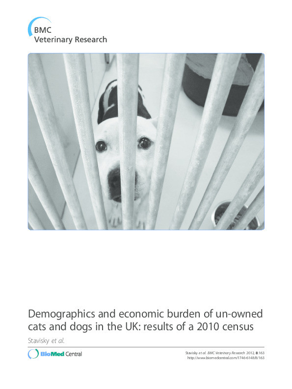 Demographics and economic burden of un-owned cats and dogs in the UK: results of a 2010 census Thumbnail
