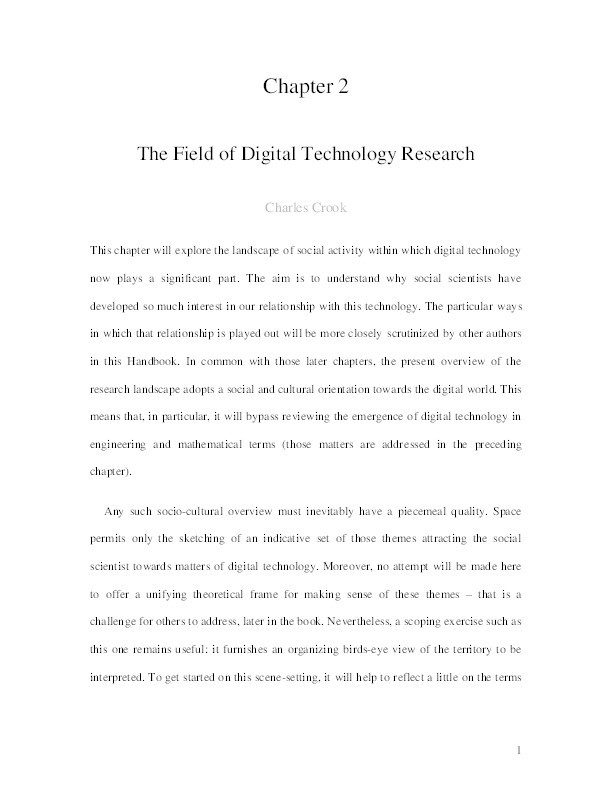 The field of digital technology research Thumbnail