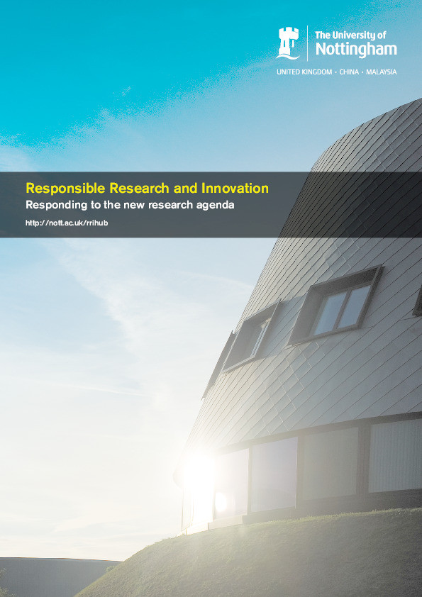 Responsible Research and Innovation: responding to the new research agenda Thumbnail