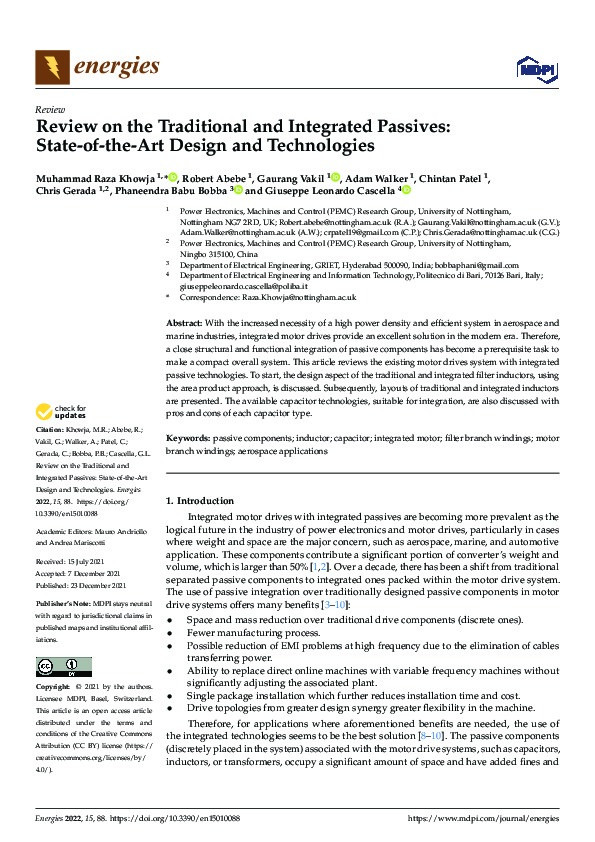 Review on the Traditional and Integrated Passives: State-of-the-Art Design and Technologies Thumbnail